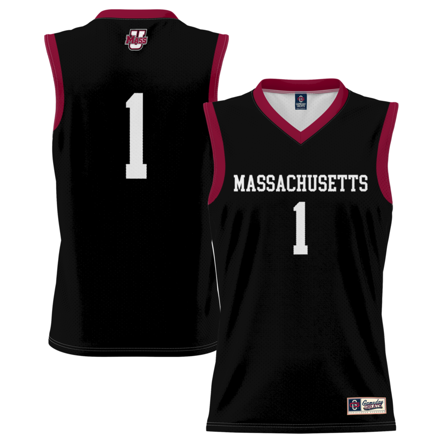 Men's GameDay Greats #1 Black UMass Minutemen Lightweight Basketball Jersey - Jersey