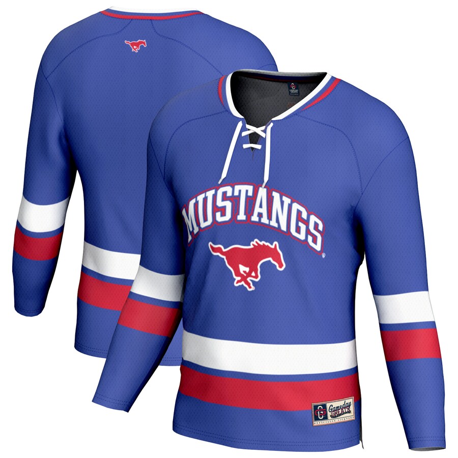 Youth GameDay Greats Royal SMU Mustangs Hockey Jersey - Jersey