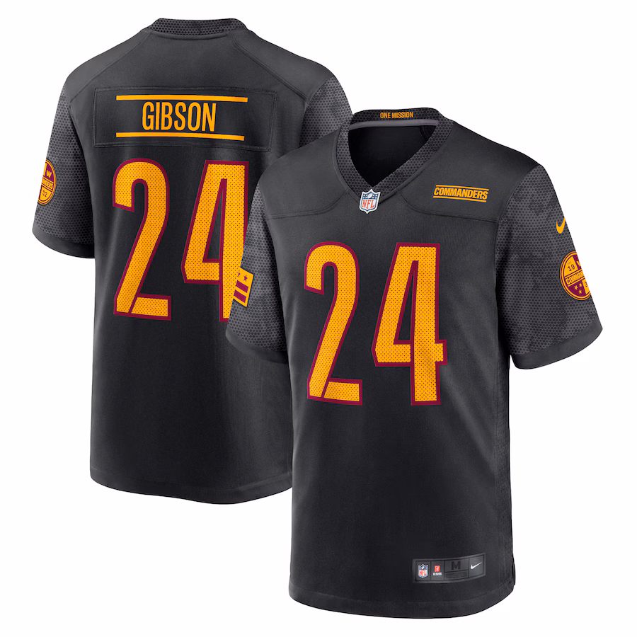 Men's Washington Commanders Antonio Gibson Nike Black Alternate Game Jersey - Jersey