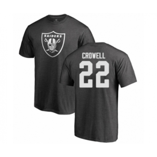 Football Oakland Raiders #22 Isaiah Crowell Ash One Color T-Shirt - Jersey