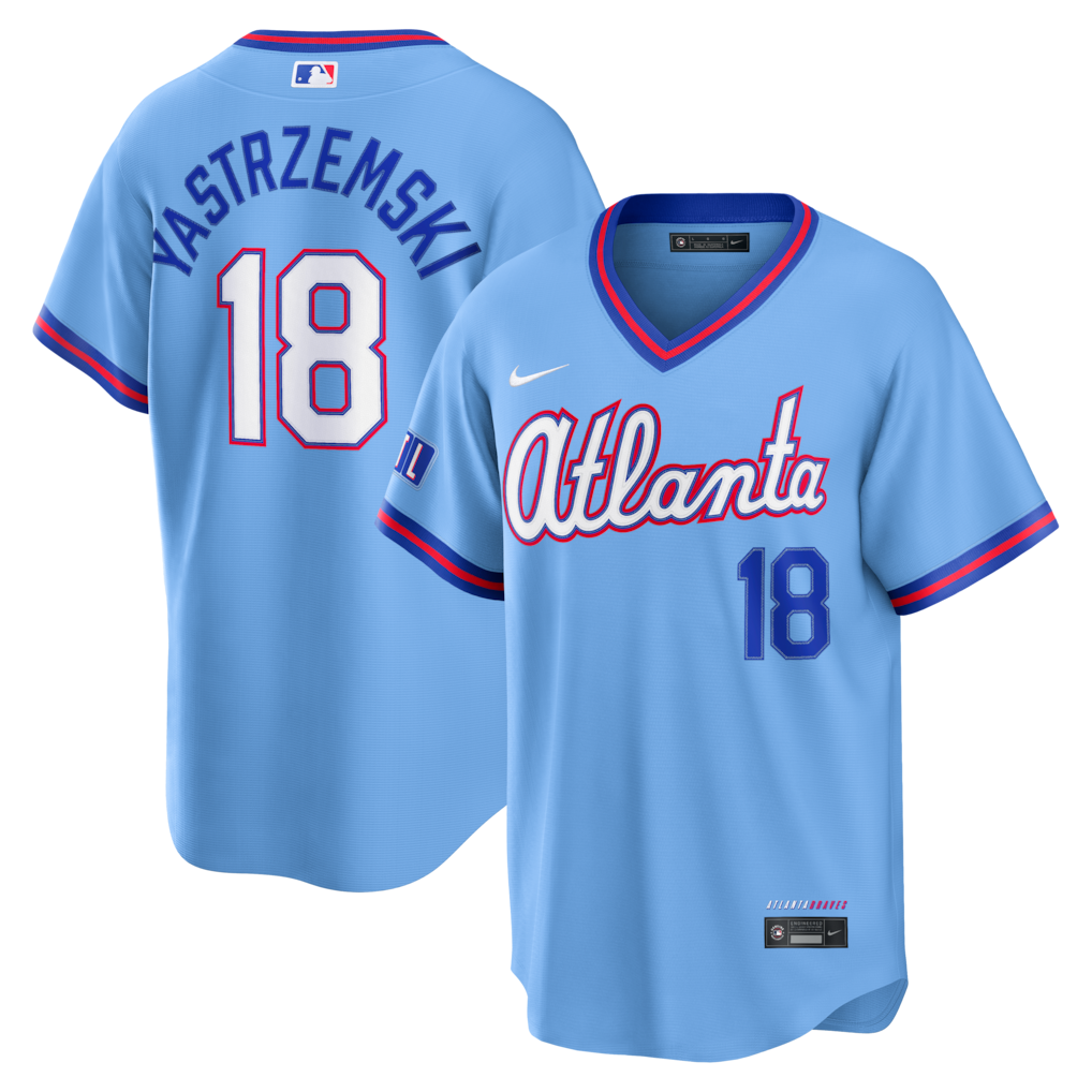 Men's Atlanta Braves Mike Yastrzemski Nike Powder Blue 2026 City Connect Stadium Jersey - Jersey