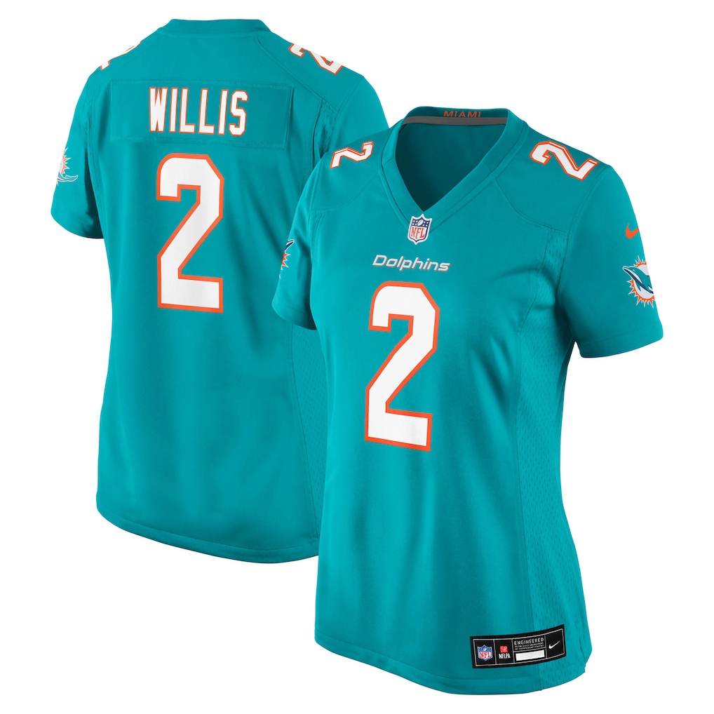 Women's Miami Dolphins Malik Willis Nike Aqua Game Jersey - Jersey