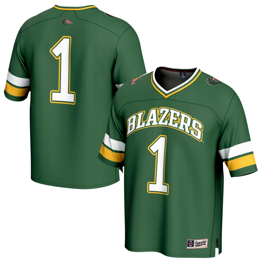 Youth GameDay Greats #1 Green UAB Blazers Lightweight Football Fashion Jersey - Jersey