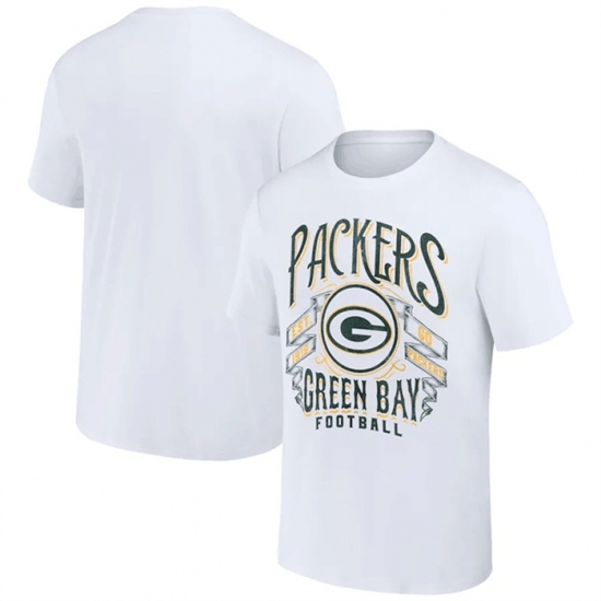 Men's Green Bay Packers White X Darius Rucker Collection Vintage Football T Shirt - Jersey