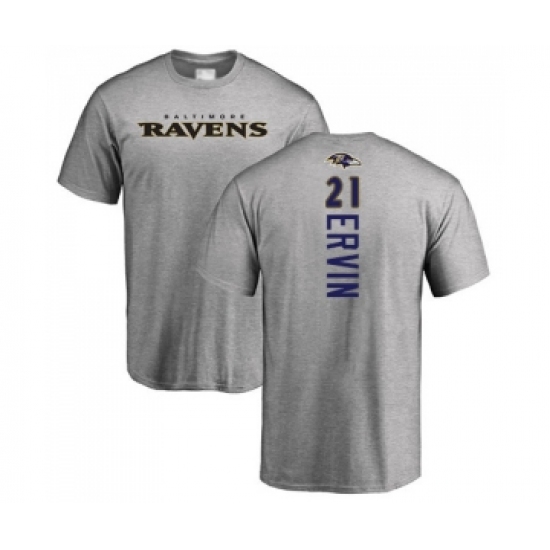 Football Baltimore Ravens #21 Tyler Ervin Ash Backer T-Shirt - Jersey
