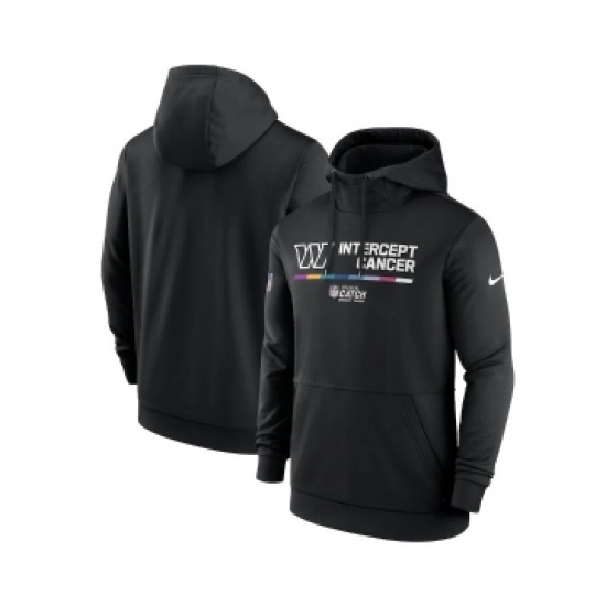 Men's Washington Commanders 2022 Black Crucial Catch Therma Performance Pullover Hoodie - Jersey