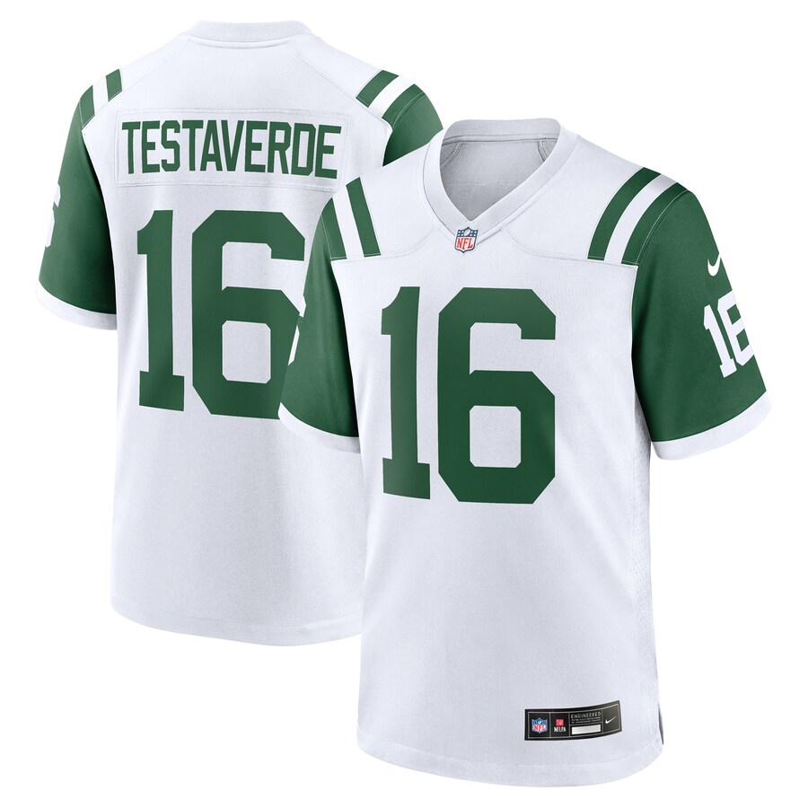 Men's New York Jets Vinny Testaverde Nike White Retired Player Alternate Game Jersey - Jersey