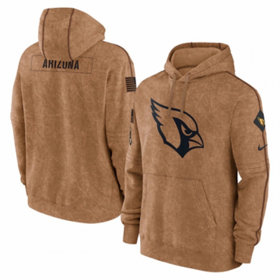 Men's Arizona Cardinals Nike Brown 2023 Salute To Service Club Pullover Hoodie - Jersey