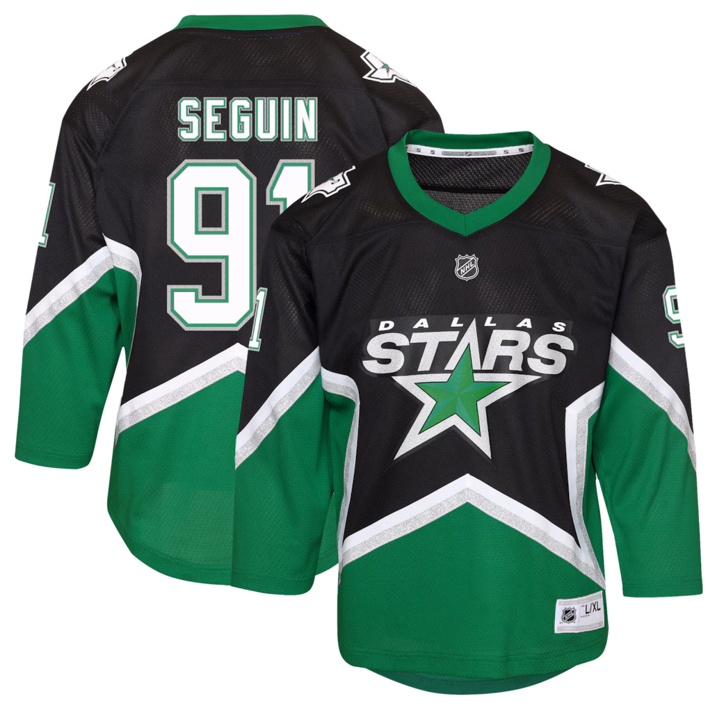 Youth Dallas Stars Tyler Seguin Outerstuff Black Alternate Replica Jersey - Jersey