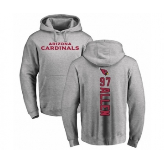 Football Arizona Cardinals #97 Zach Allen Ash Backer Pullover Hoodie - Jersey