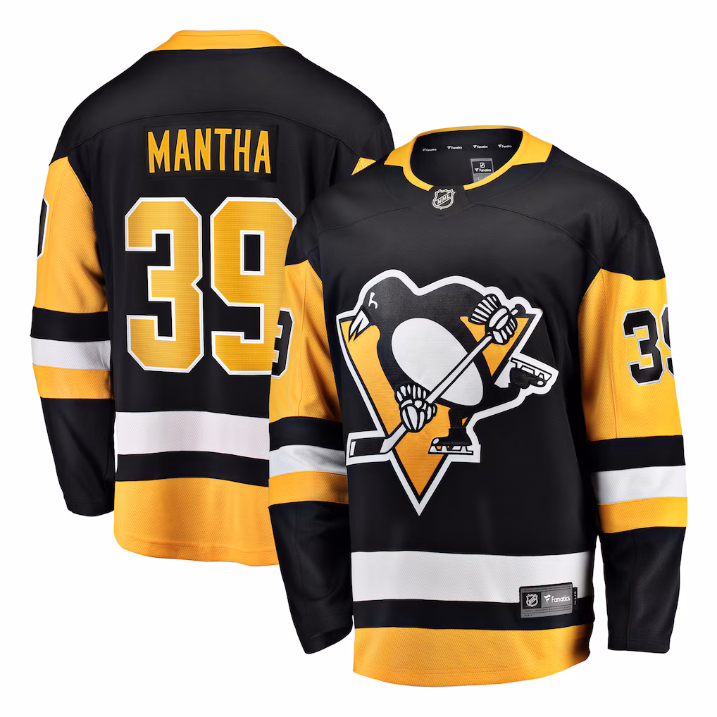 Men's Pittsburgh Penguins Anthony Mantha Fanatics Black Home Breakaway Jersey - Jersey