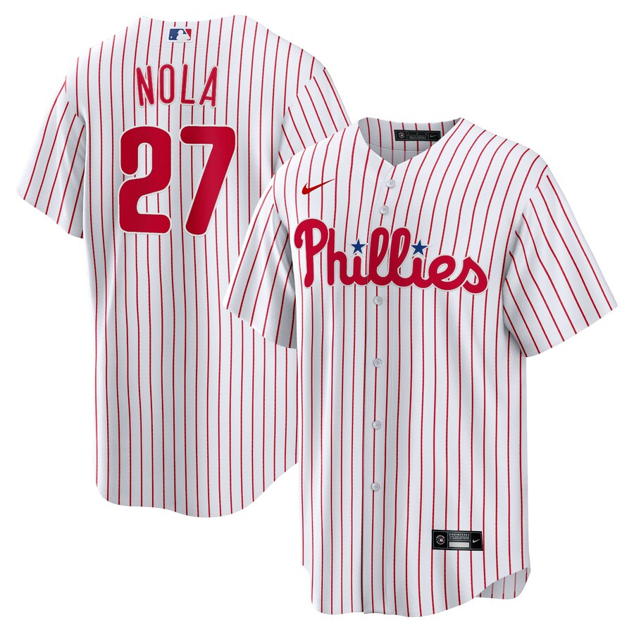 Philadelphia Phillies Aaron Nola Nike White Home Replica Player Jersey - Jersey