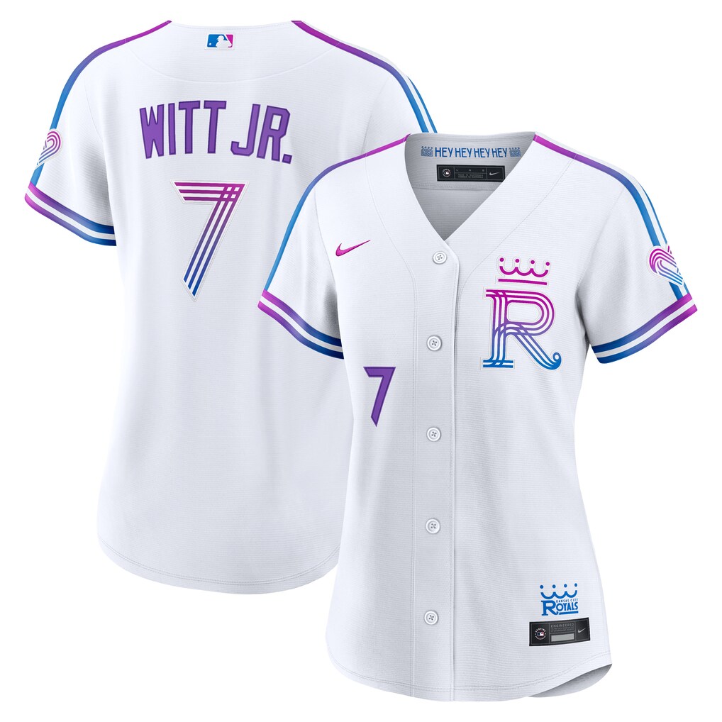 Women's Kansas City Royals Bobby Witt Jr. Nike White 2026 City Connect Stadium Jersey - Jersey