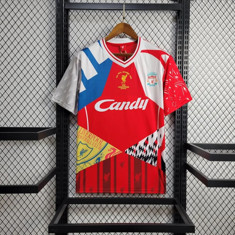 Liverpool Retro Football Jersey Mixed Commemorative Custom Shirt 2005 - Jersey