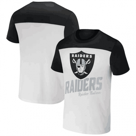 Men's Las Vegas Raiders Cream Black X Darius Rucker Collection Colorblocked T Shirt - Jersey