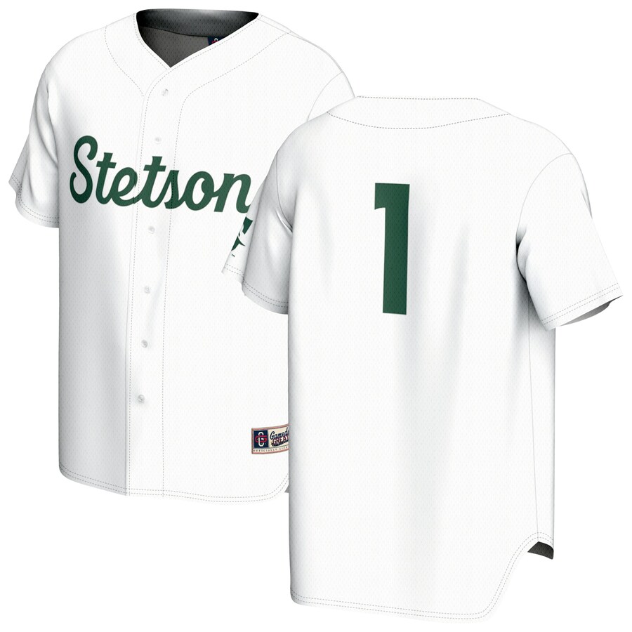 Youth GameDay Greats #1 White Stetson Hatters Lightweight Baseball Fashion Jersey - Jersey