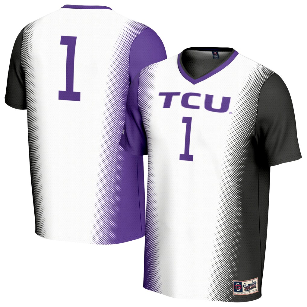 Unisex GameDay Greats #1 White TCU Horned Frogs Lightweight Soccer Fashion Jersey - Jersey