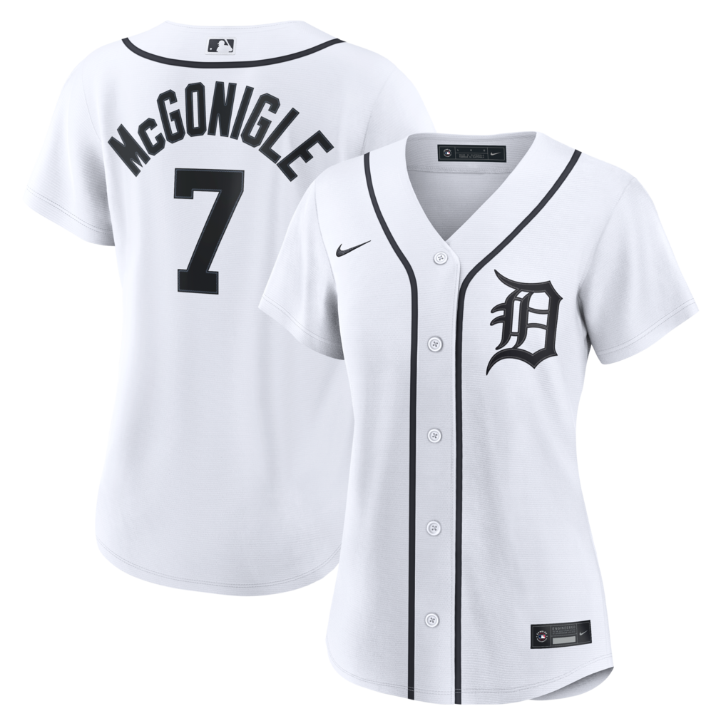 Women's Detroit Tigers Kevin McGonigle Nike White Home Replica Jersey - Jersey