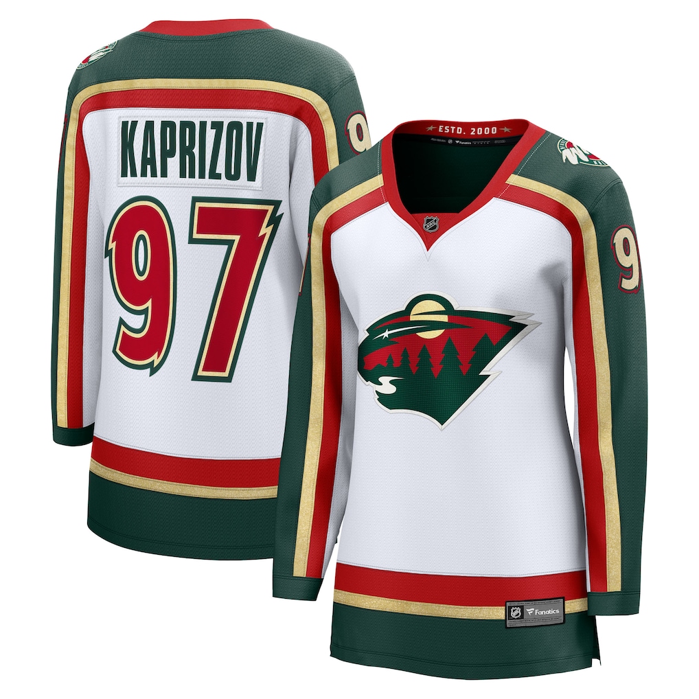 Women's Minnesota Wild Kirill Kaprizov Fanatics White 25th Anniversary Breakaway Player Jersey - Jersey