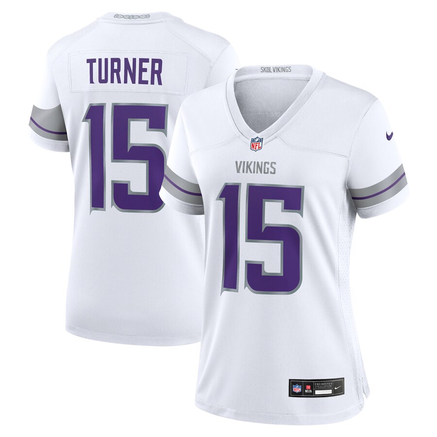 Women's Minnesota Vikings Dallas Turner Nike White Alternate Game Jersey - Jersey