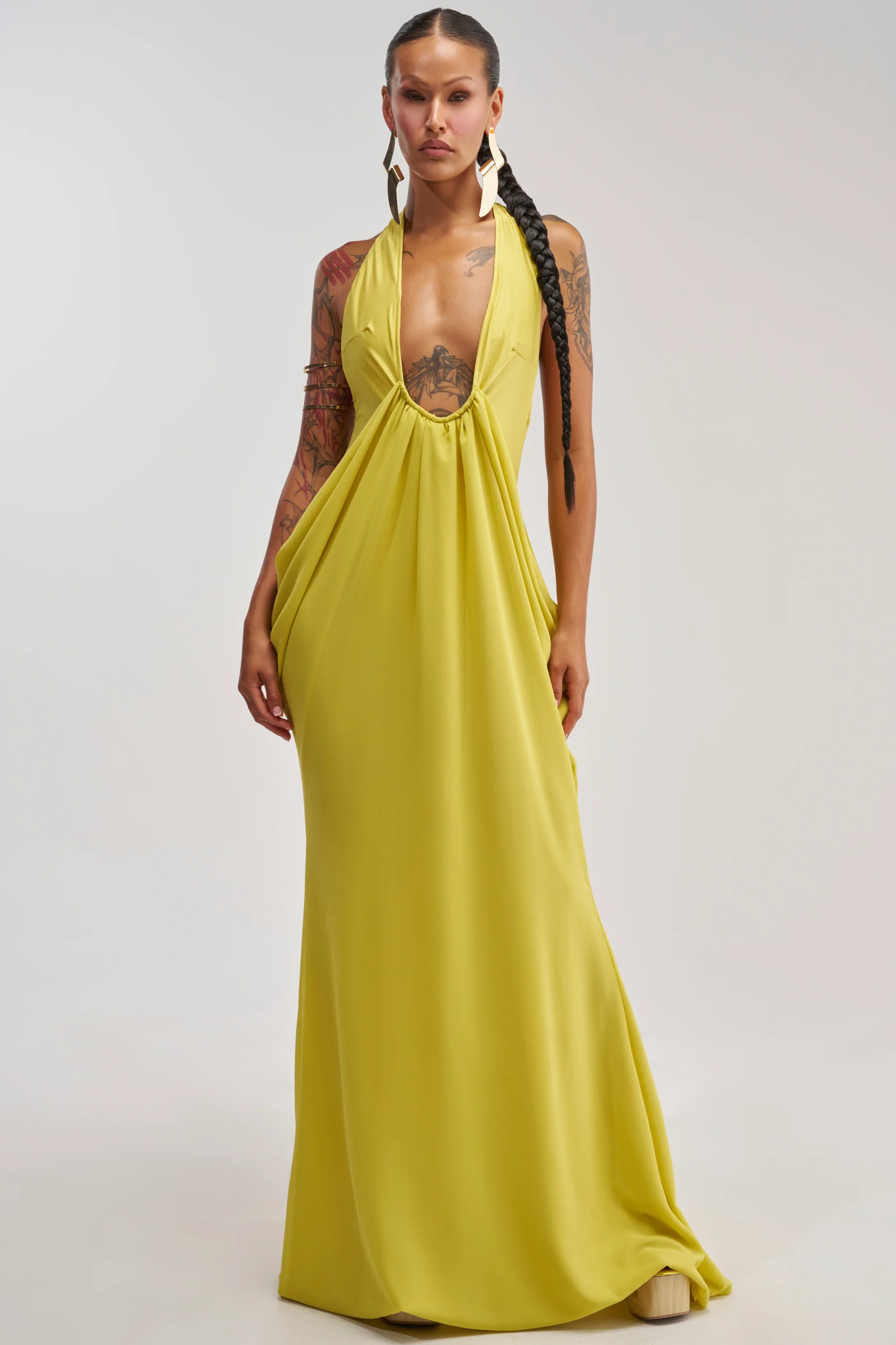 BORN TO SHINE SWOOP MAXI DRESS - Akira Wear