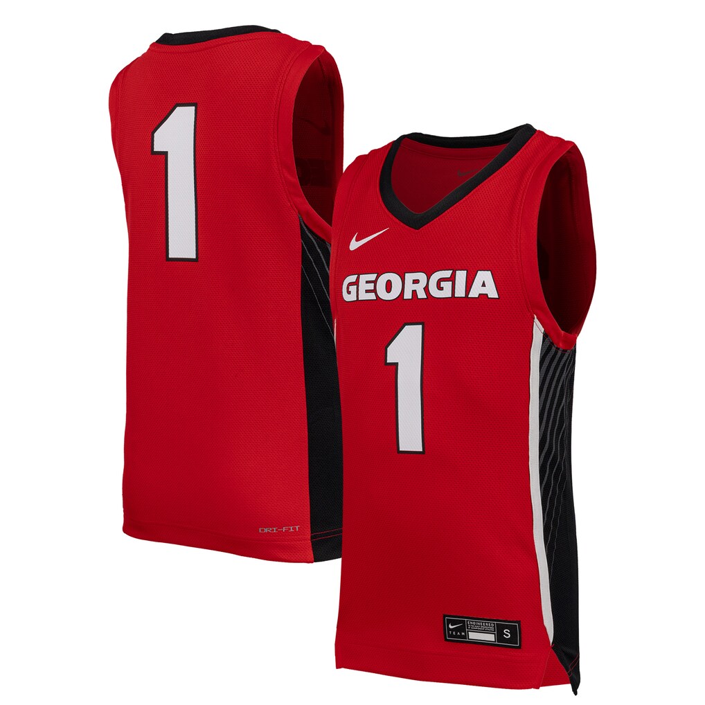 Youth Nike #1 Red Georgia Bulldogs Replica Basketball Jersey - Jersey