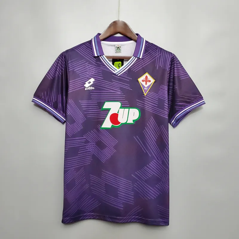 Fiorentina Retro Soccer Jersey Home Custom Shirt 1992/93 - Jersey