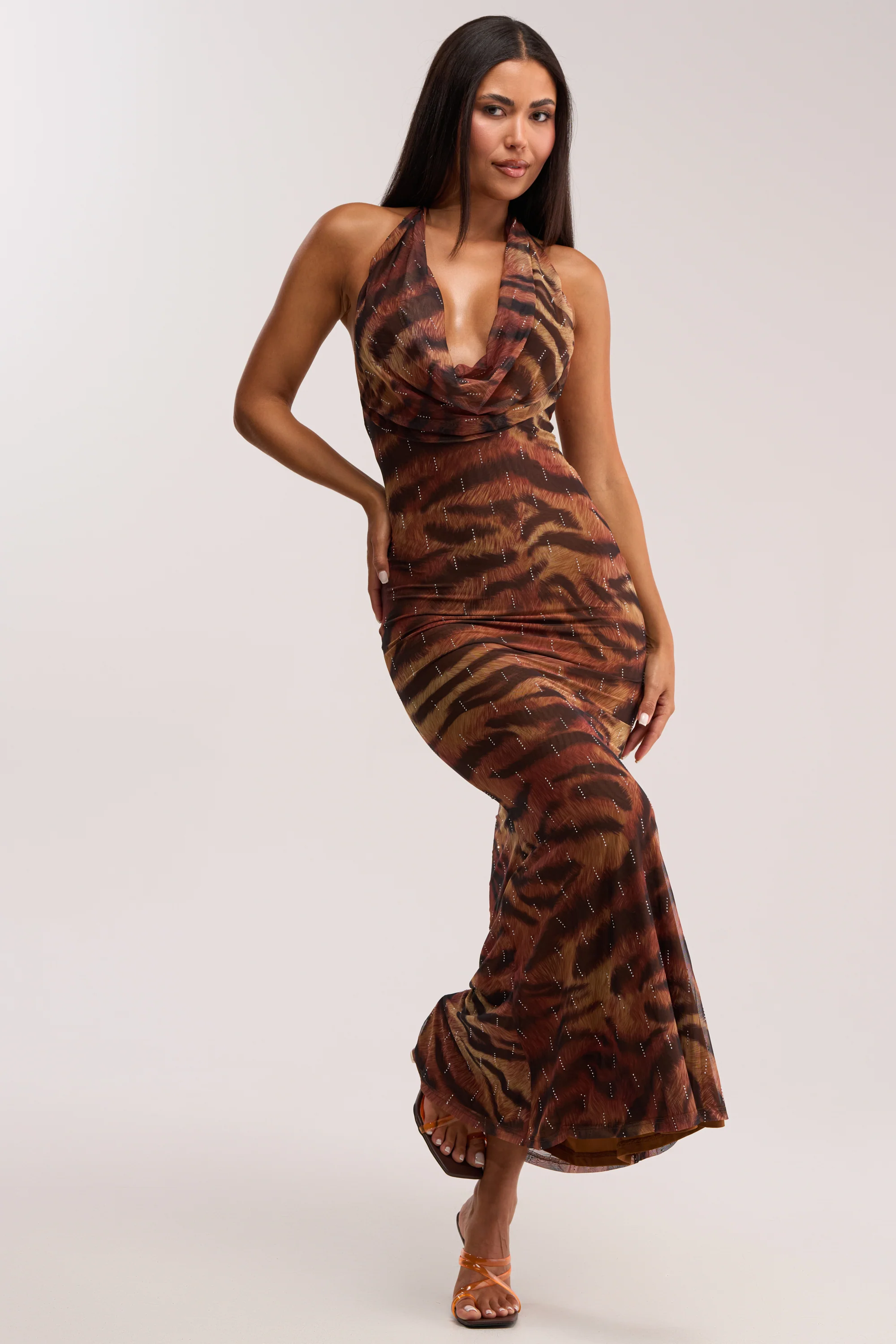 PRESSURE STAYS ON CHEETAH MIDI DRESS - Akira Wear