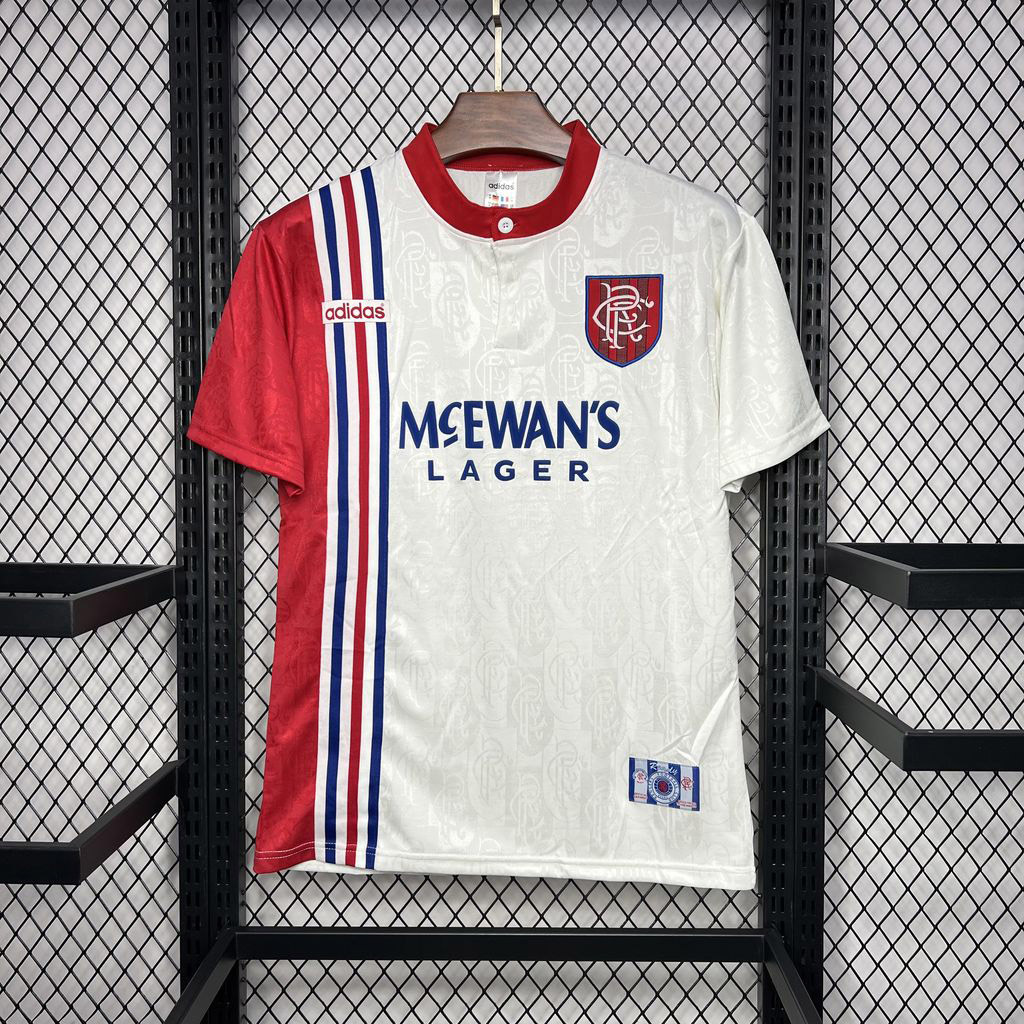 Rangers FC Retro Soccer Jersey Away Custom Shirt 1996-97 - Jersey