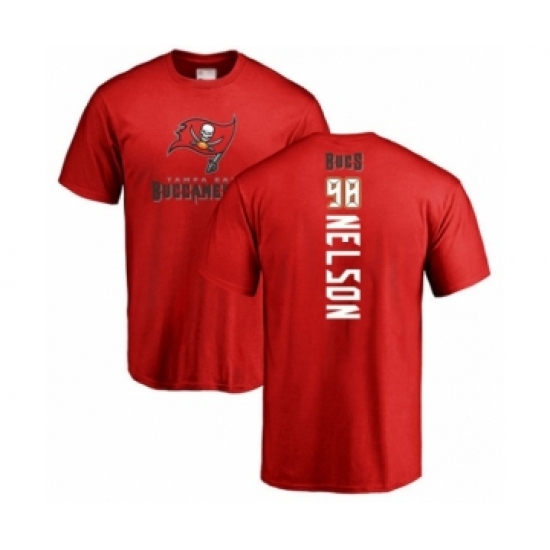 Football Tampa Bay Buccaneers #98 Anthony Nelson Red Backer T-Shirt - Jersey