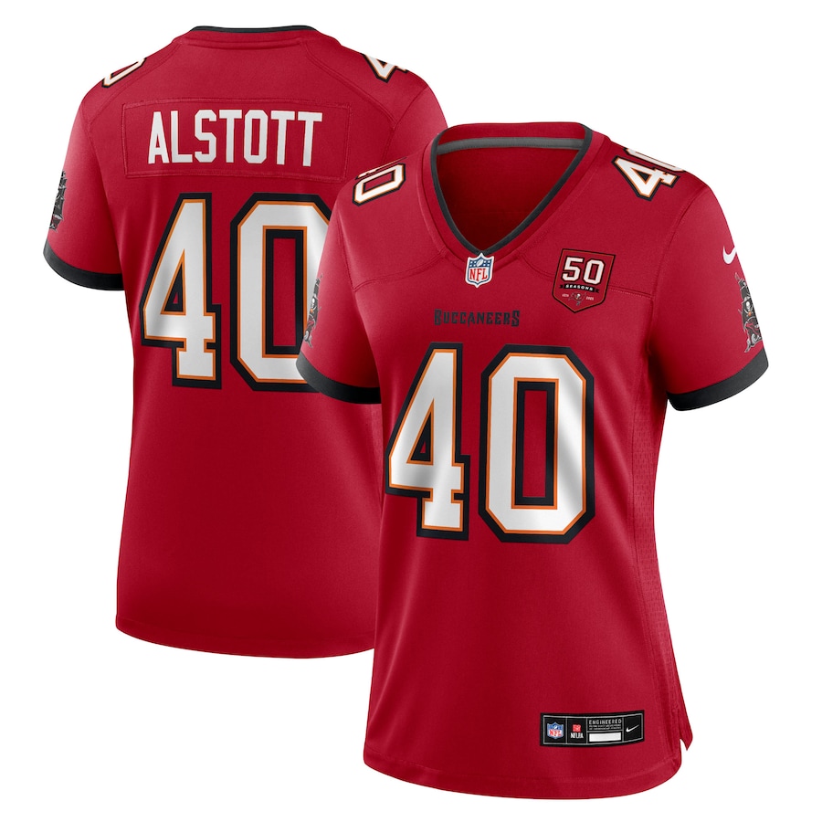 Women's Tampa Bay Buccaneers Mike Alstott Nike Red 50th Anniversary Game Jersey - Jersey