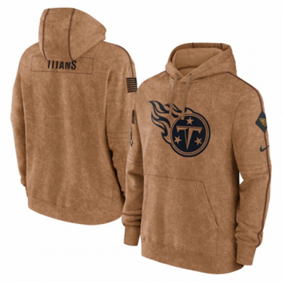 Men's Tennessee Titans Nike Brown 2023 Salute To Service Club Pullover Hoodie - Jersey