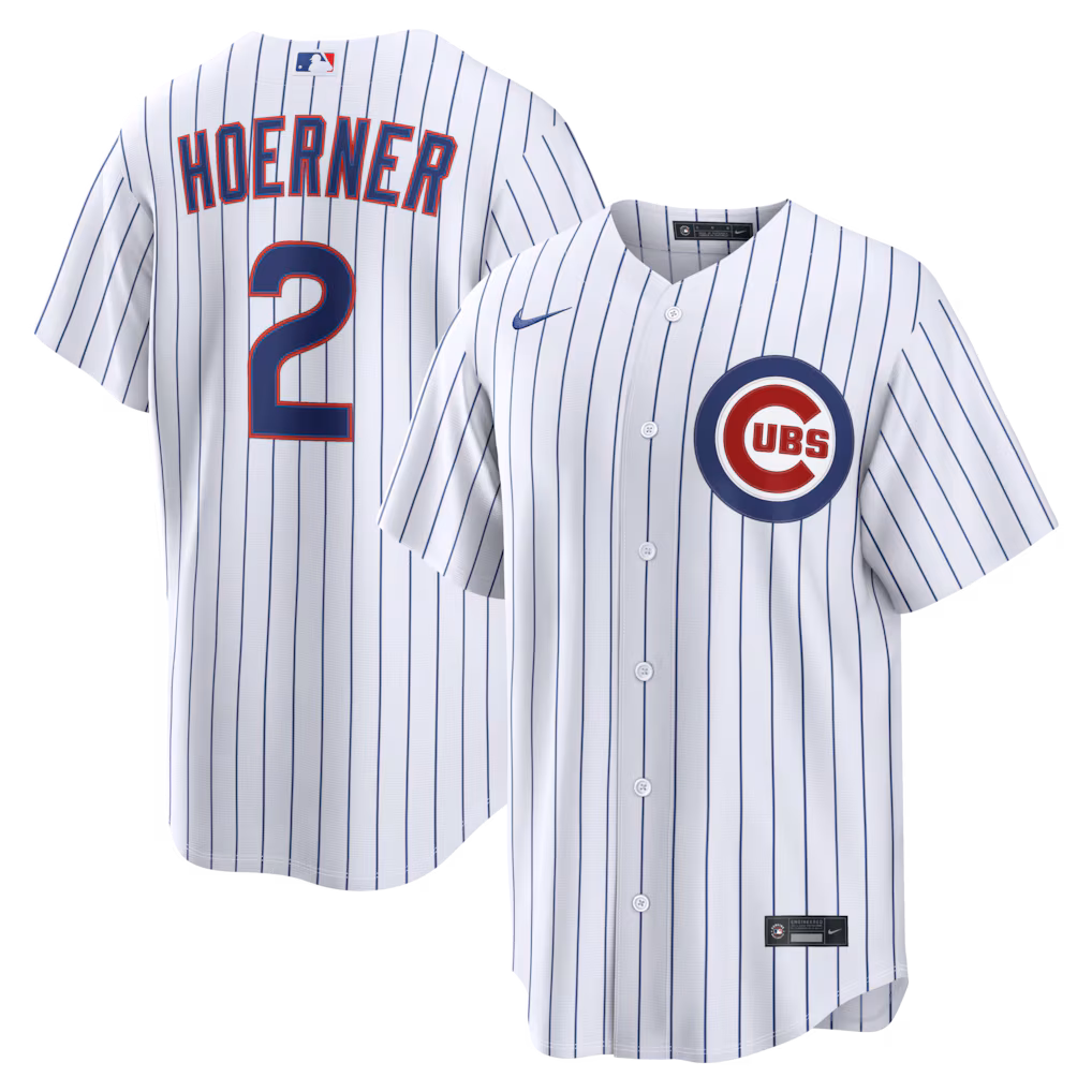 Men's Chicago Cubs Nico Hoerner Nike White Home Replica Jersey - Jersey