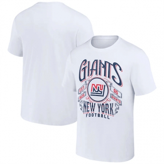 Men's New York Giants White X Darius Rucker Collection Vintage Football T Shirt - Jersey
