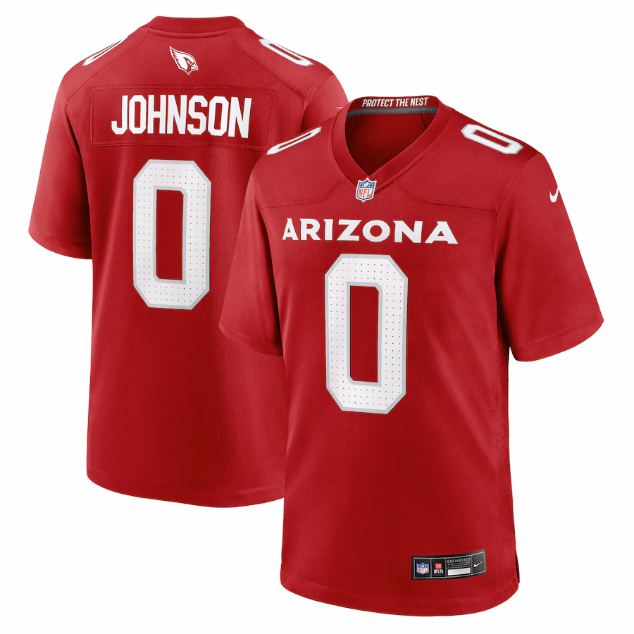 Men's Arizona Cardinals Will Johnson Nike Cardinal Team Game Jersey - Jersey