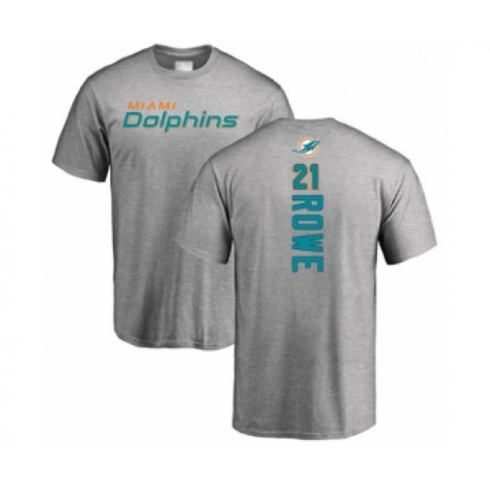 Football Miami Dolphins #21 Eric Rowe Ash Backer T-Shirt - Jersey