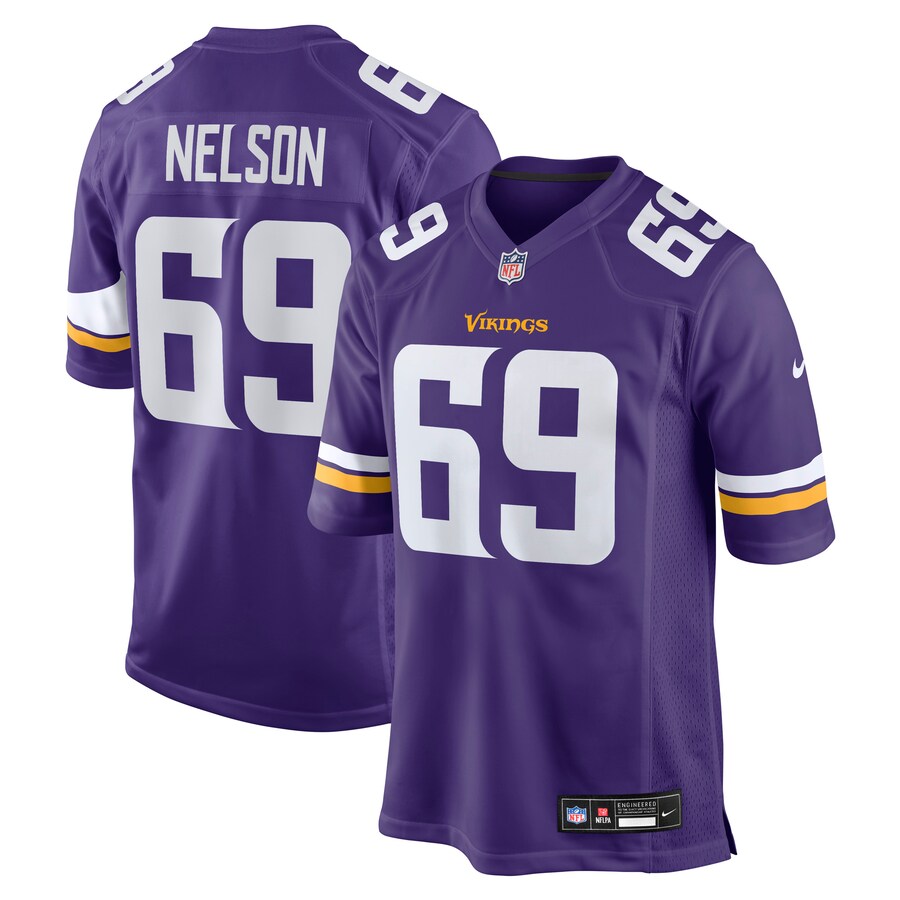 Men's Minnesota Vikings Matt Nelson Nike Purple Team Game Jersey - Jersey