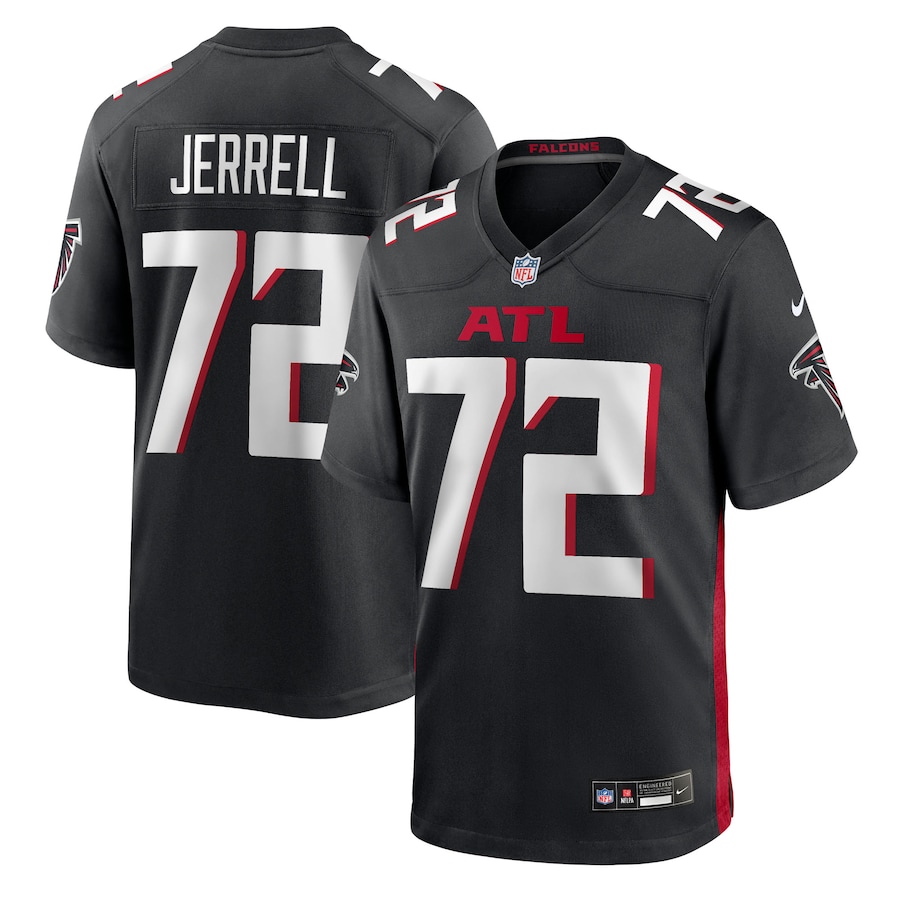 Men's Atlanta Falcons Michael Jerrell Nike Black Team Game Jersey - Jersey