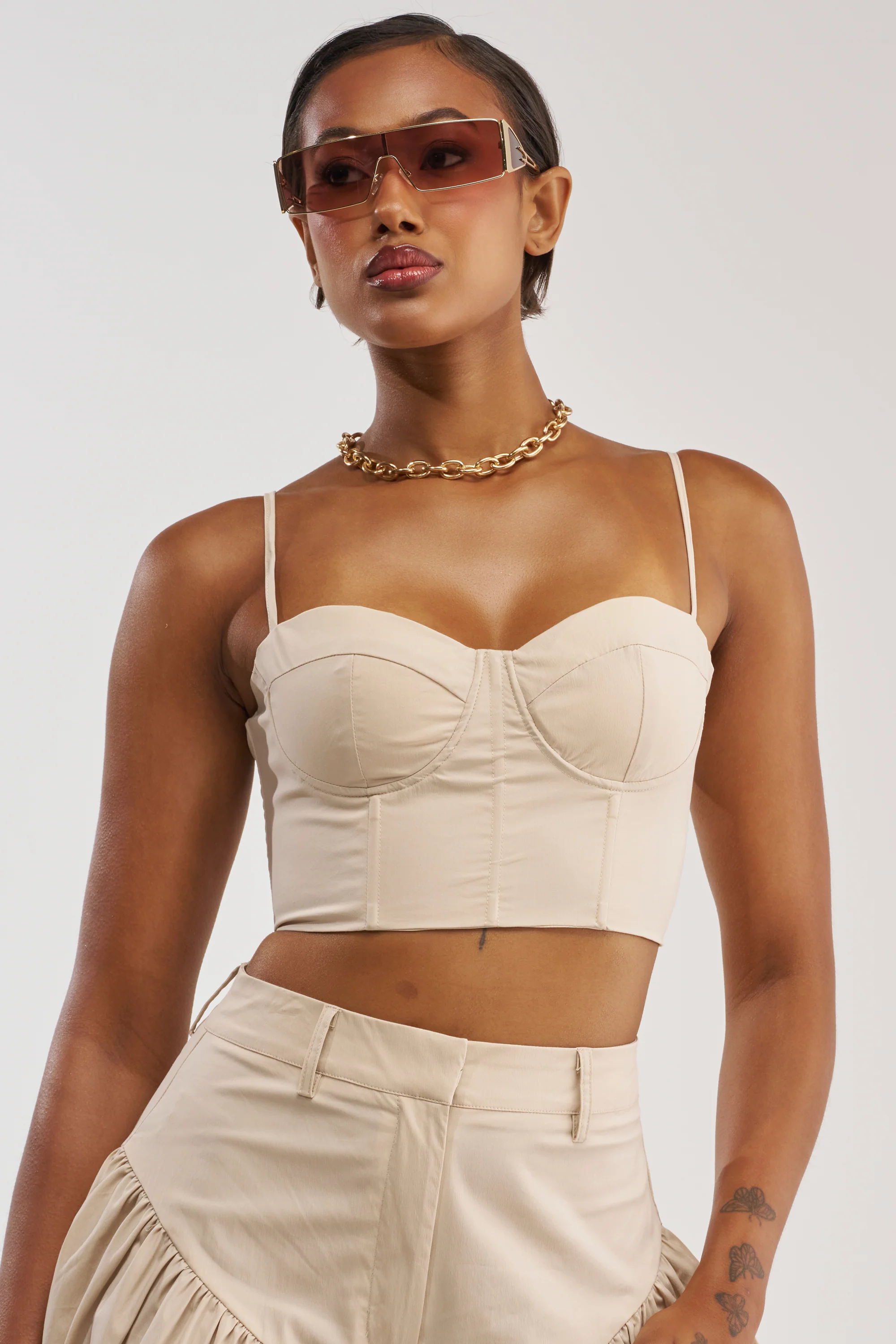 LUCKY FOR YOU CORSET IN BEIGE - Akira Wear