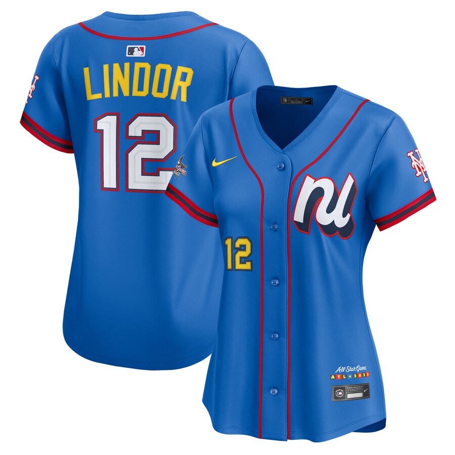 Women's National League Francisco Lindor Nike Blue 2025 All-Star Edition Limited Player Jersey - Jersey