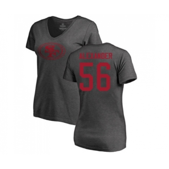 Football Women's San Francisco 49ers #56 Kwon Alexander Ash One Color T-Shirt - Jersey