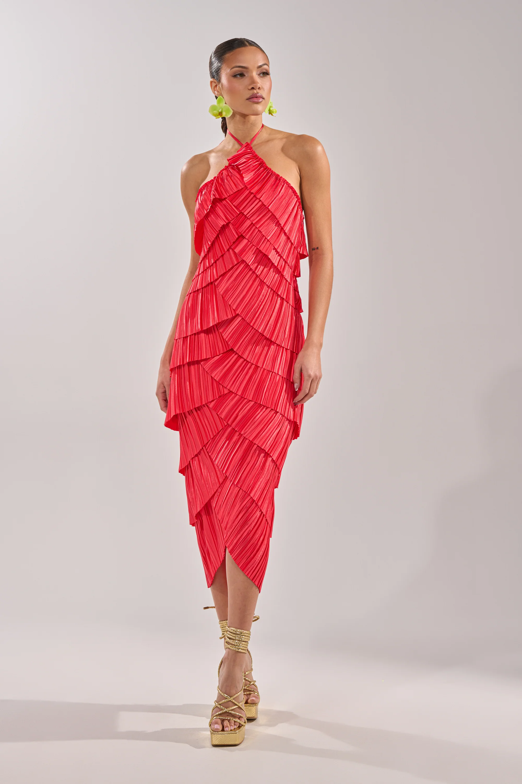 GIVE IT TO ME BABY SATIN MAXI DRESS - Akira Wear