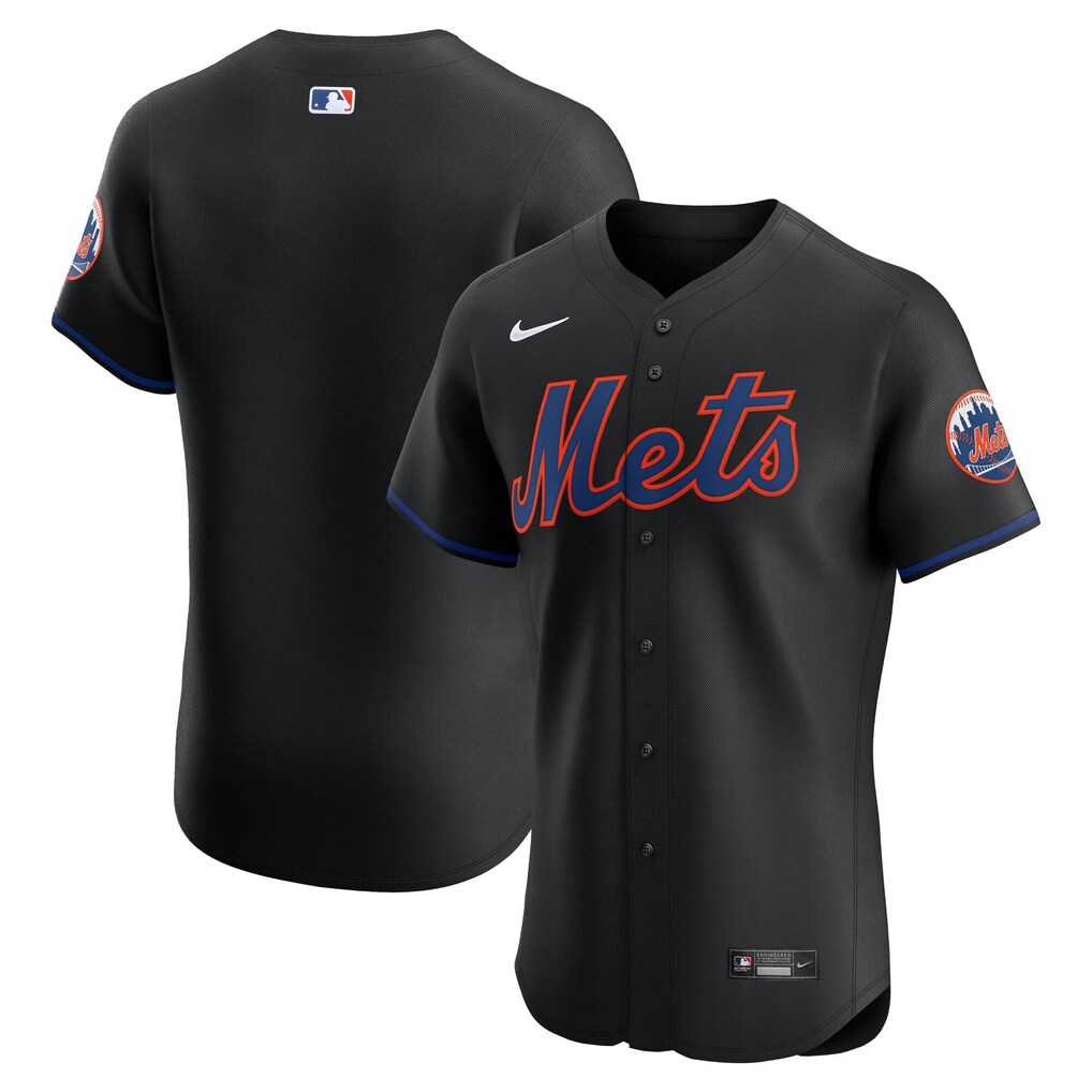 Men's New York Mets Nike Black Alternate  Elite Jersey - Jersey
