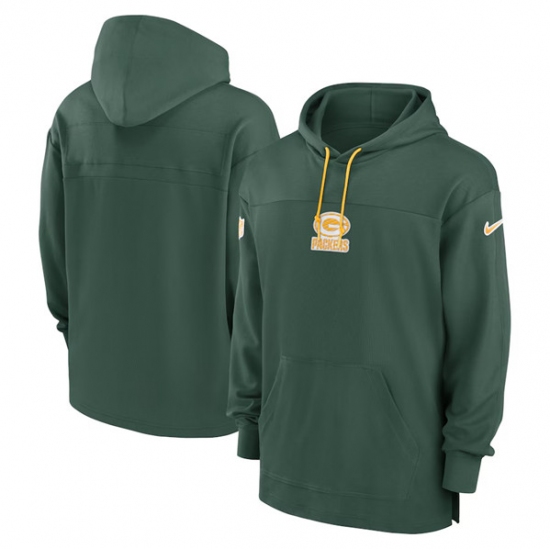 Men's Green Bay Packers Green Performance Pullover Hoodie - Jersey