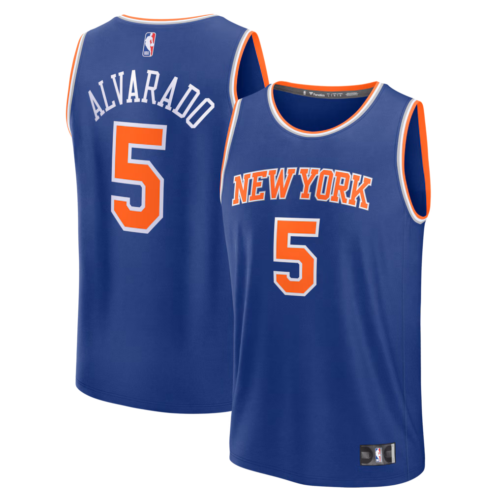 Men's New York Knicks Jose Alvarado Fanatics Blue Fast Break Replica Jersey - Icon Edition - Jersey