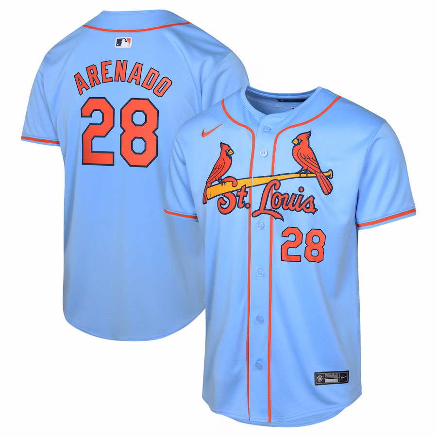 Youth St. Louis Cardinals Nolan Arenado Nike Light Blue Alternate Limited Player Jersey - Jersey