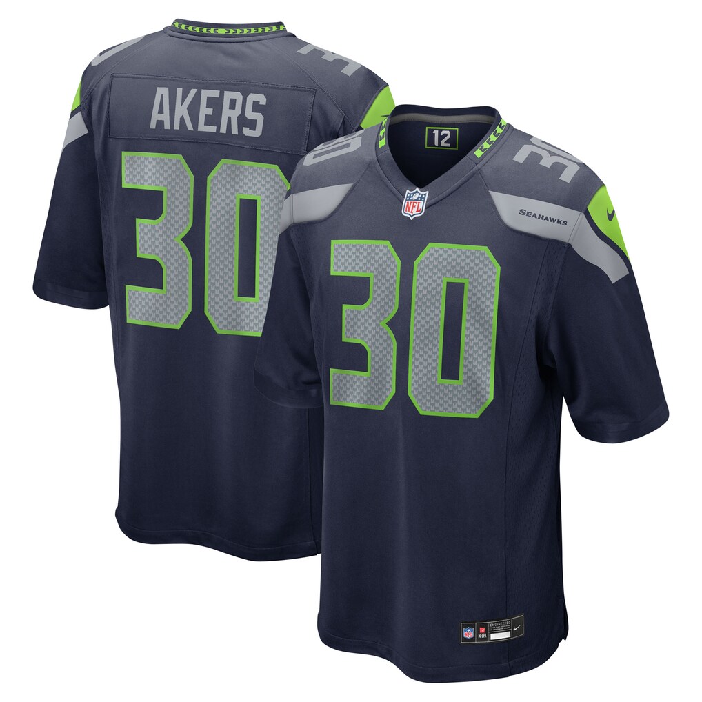 Men's Seattle Seahawks Cam Akers Nike College Navy Team Game Jersey - Jersey