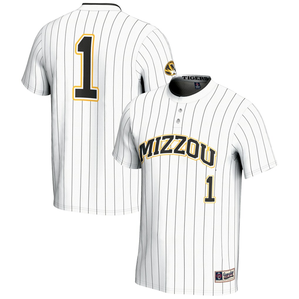 Unisex GameDay Greats #1 White Missouri Tigers Lightweight Softball Jersey - Jersey