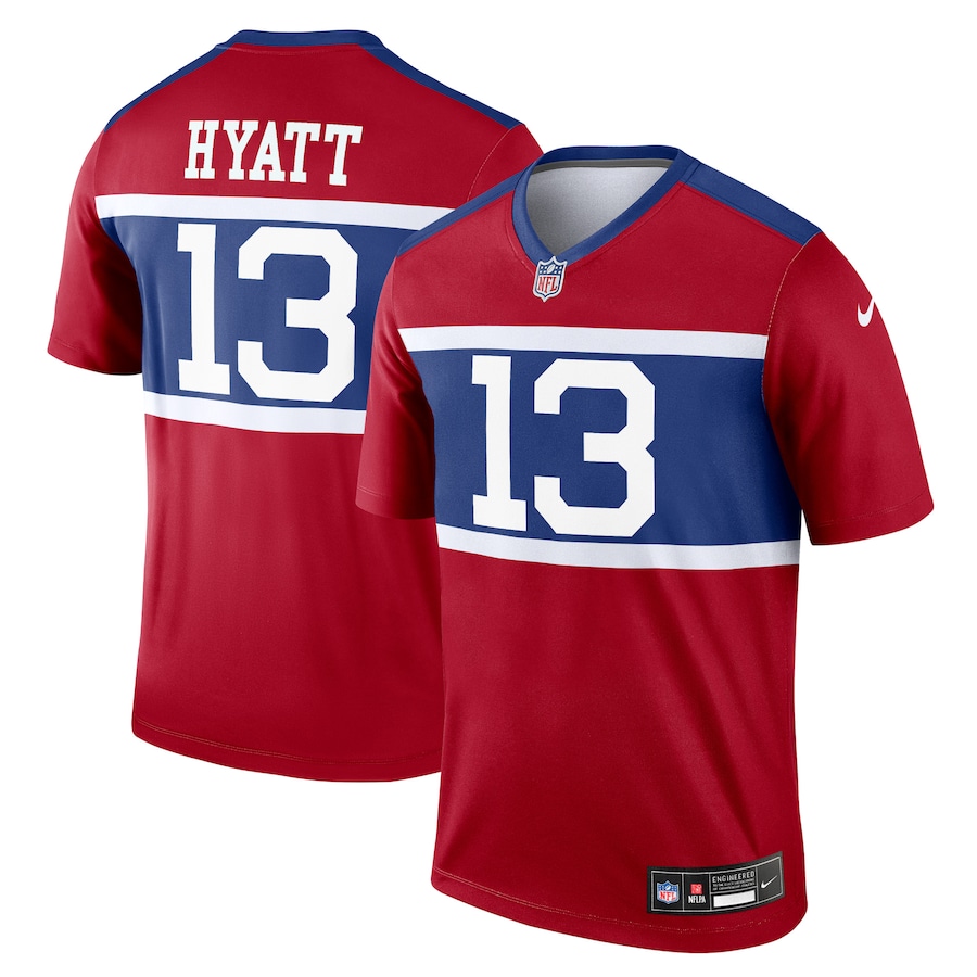 Men's New York Giants Jalin Hyatt Nike Red Legend Player Performance Top - Jersey