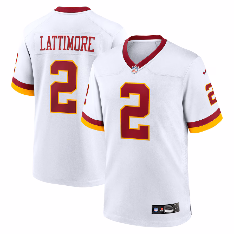 Men's Washington Commanders Marshon Lattimore Nike White Game Super Bowl Era Jersey - Jersey